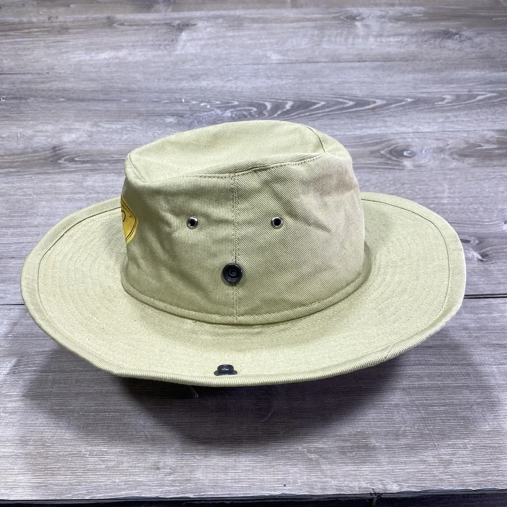 Abercrombie &‎ Kent Hat Boonie  Mens 7 1/2 Beige Safari Wide Brim Cotton